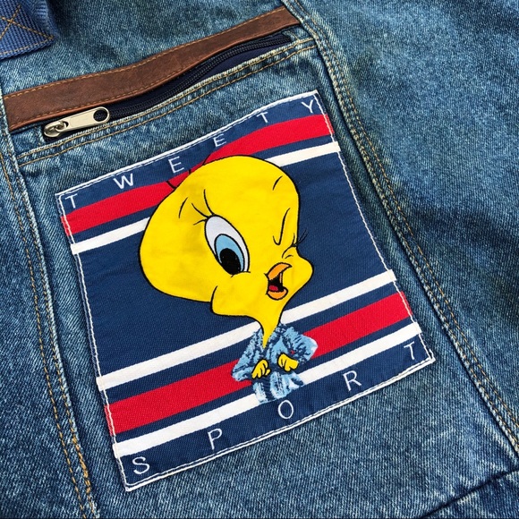 Vintage Tweety Bird Denim Shoulder Bag - Picture 2 of 5